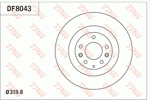 TRW DF8043 - Гальмівний диск autozip.com.ua