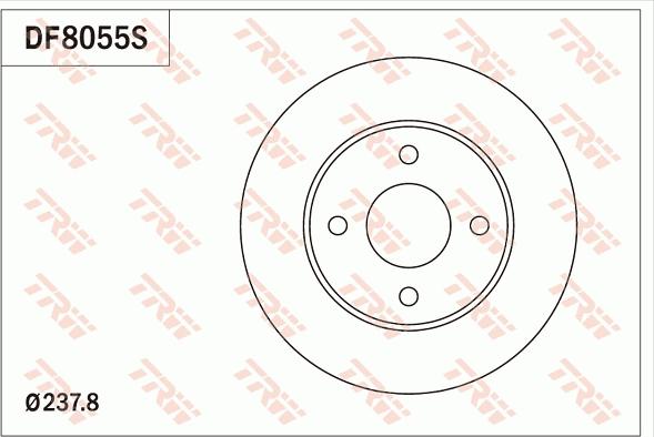 TRW DF8055S - Гальмівний диск autozip.com.ua