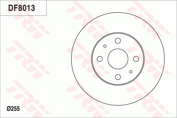 TRW DF8013 - Гальмівний диск autozip.com.ua