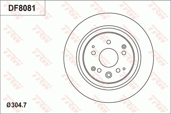 TRW DF8081 - Гальмівний диск autozip.com.ua