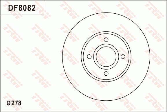 TRW DF8082 - Гальмівний диск autozip.com.ua