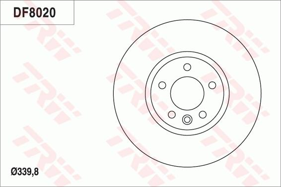 TRW DF8020 - Гальмівний диск autozip.com.ua