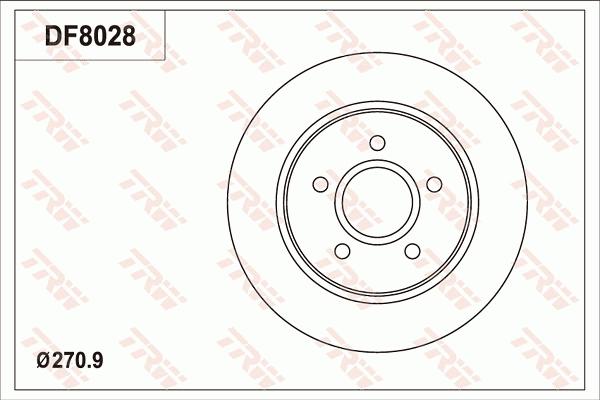 TRW DF8028 - Гальмівний диск autozip.com.ua