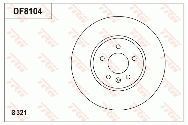 TRW DF8104 - Гальмівний диск autozip.com.ua