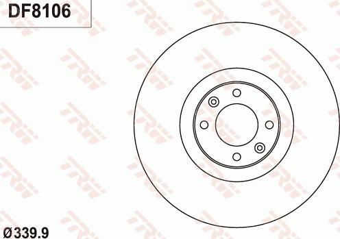 TRW DF8106 - Гальмівний диск autozip.com.ua