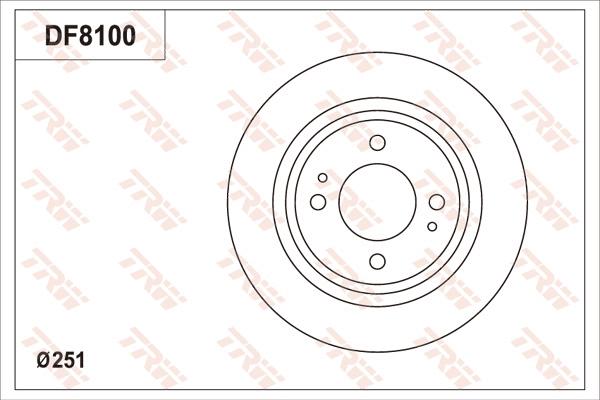 TRW DF8100 - Гальмівний диск autozip.com.ua