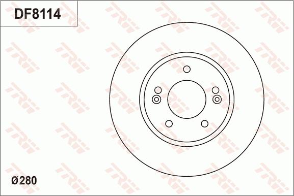 TRW DF8114 - Гальмівний диск autozip.com.ua