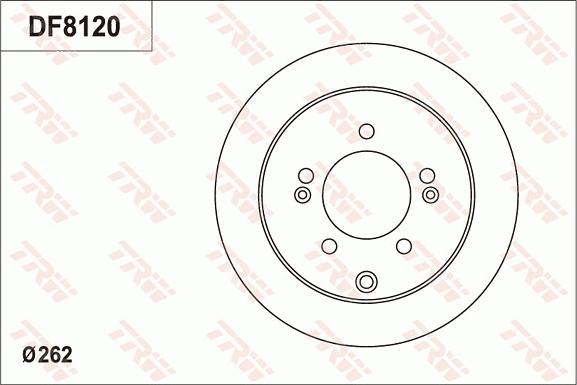 TRW DF8120 - Гальмівний диск autozip.com.ua