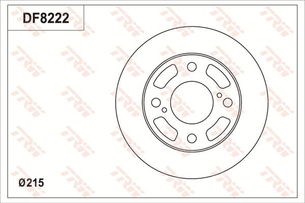TRW DF8222S - Гальмівний диск autozip.com.ua