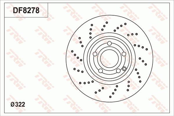 TRW DF8278S - Гальмівний диск autozip.com.ua