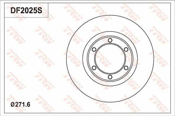 TRW DF2025S - Гальмівний диск autozip.com.ua