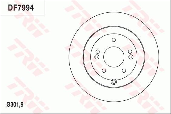 TRW DF7994 - Гальмівний диск autozip.com.ua