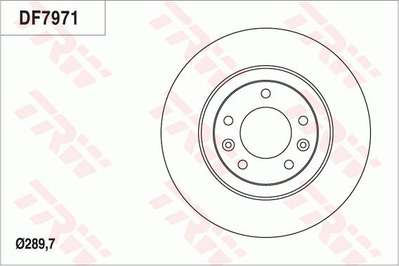 TRW DF7971 - Гальмівний диск autozip.com.ua