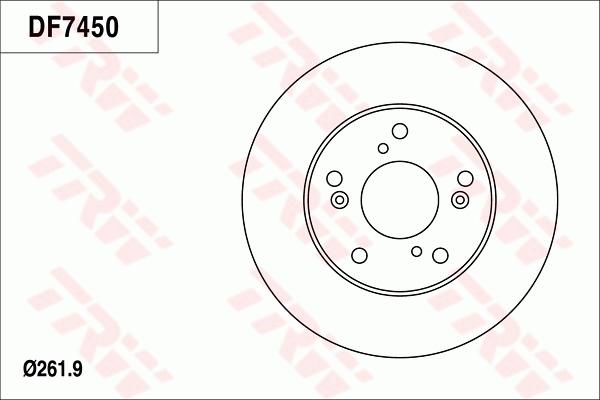 TRW DF7450 - Гальмівний диск autozip.com.ua