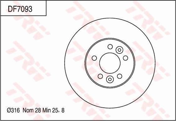 TRW DF7093 - Гальмівний диск autozip.com.ua