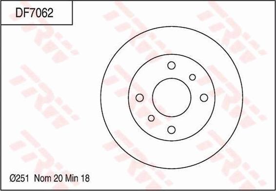 TRW DF7062 - Гальмівний диск autozip.com.ua