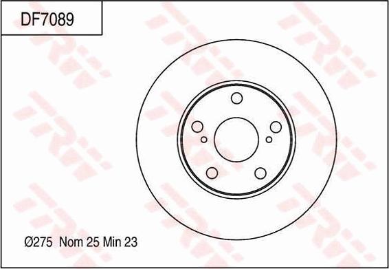 TRW DF7089 - Гальмівний диск autozip.com.ua