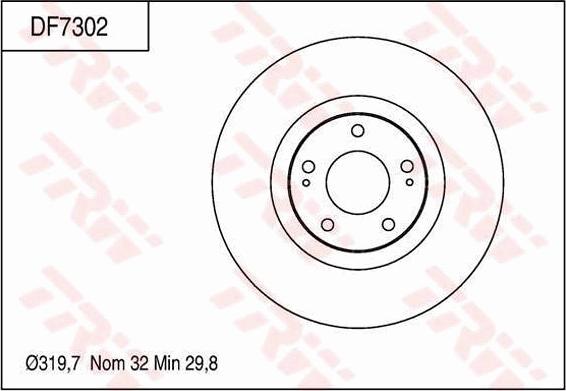 TRW DF7302 - Гальмівний диск autozip.com.ua