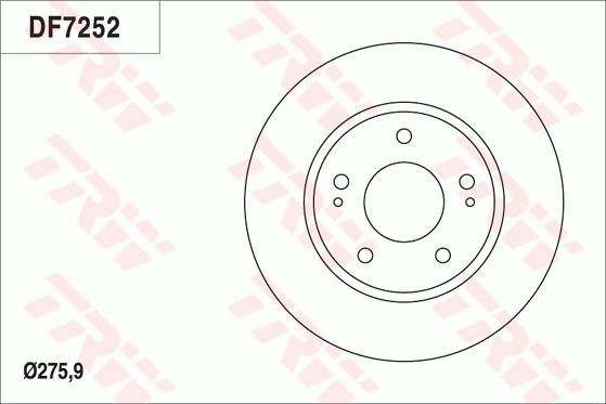 TRW DF7252 - Гальмівний диск autozip.com.ua