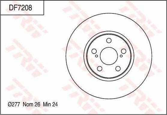 TRW DF7208S - Гальмівний диск autozip.com.ua