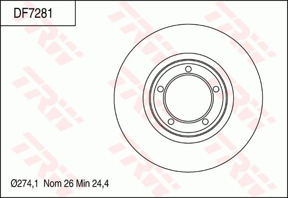 TRW DF7281 - Гальмівний диск autozip.com.ua