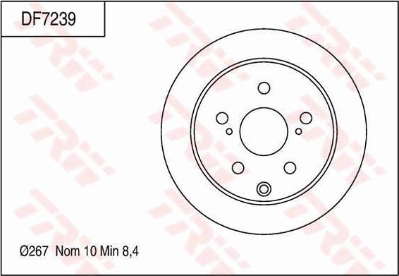 TRW DF7239 - Гальмівний диск autozip.com.ua