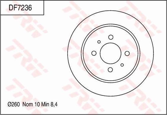 TRW DF7236 - Гальмівний диск autozip.com.ua