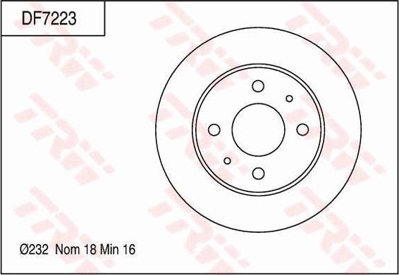 TRW DF7223 - Гальмівний диск autozip.com.ua