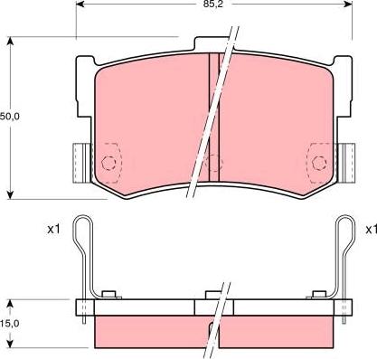 TRW GDB994 - Гальмівні колодки, дискові гальма autozip.com.ua