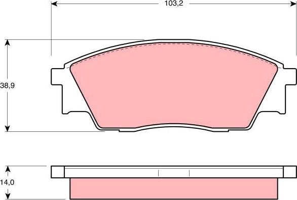 TRW GDB991 - Гальмівні колодки, дискові гальма autozip.com.ua