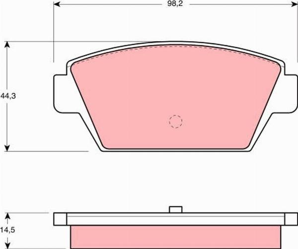 TRW GDB945 - Гальмівні колодки, дискові гальма autozip.com.ua