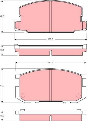 TRW GDB954 - Гальмівні колодки, дискові гальма autozip.com.ua