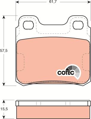 TRW GDB952 - Гальмівні колодки, дискові гальма autozip.com.ua