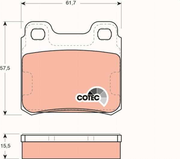 TRW GDB952 - Гальмівні колодки, дискові гальма autozip.com.ua