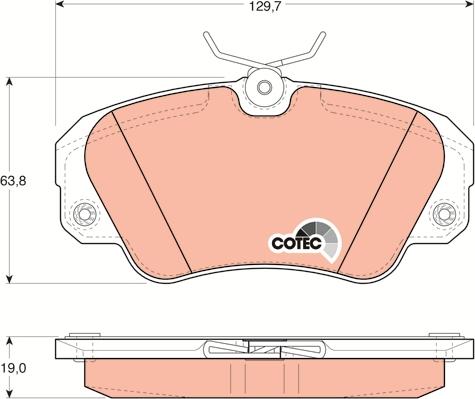 TRW GDB957 - Колодка торм. диск. OPEL OMEGA B передн. пр-во TRW autozip.com.ua