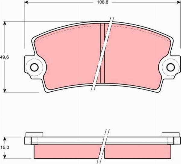 TRW GDB908 - Гальмівні колодки, дискові гальма autozip.com.ua