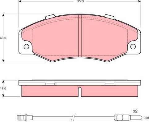 TRW GDB903 - Гальмівні колодки, дискові гальма autozip.com.ua