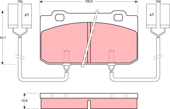 TRW GDB902 - Гальмівні колодки, дискові гальма autozip.com.ua