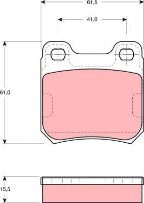 TRW GDB914 - Гальмівні колодки, дискові гальма autozip.com.ua