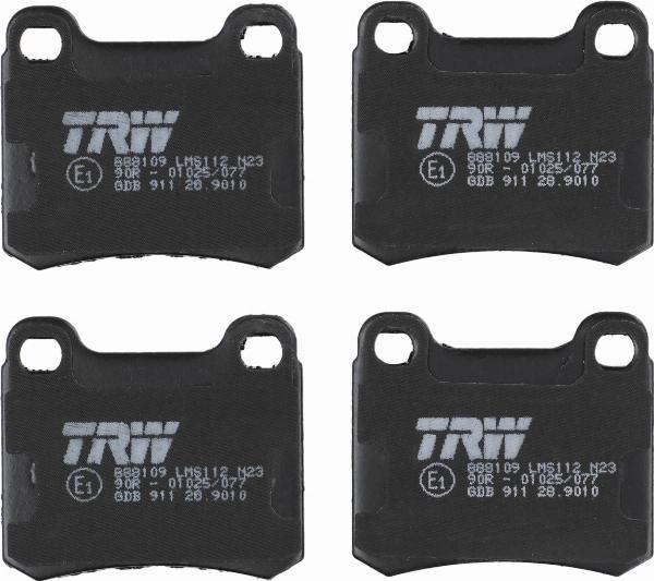 TRW GDB911 - Гальмівні колодки, дискові гальма autozip.com.ua