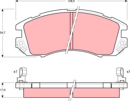 TRW GDB989DT - Гальмівні колодки, дискові гальма autozip.com.ua