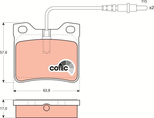 TRW GDB985 - Гальмівні колодки, дискові гальма autozip.com.ua