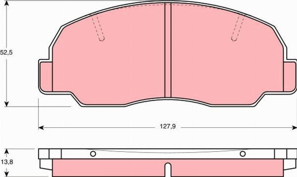 TRW GDB980 - Гальмівні колодки, дискові гальма autozip.com.ua