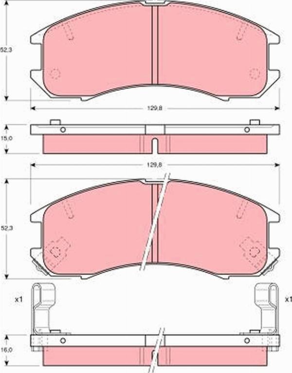 TRW GDB981 - Гальмівні колодки, дискові гальма autozip.com.ua