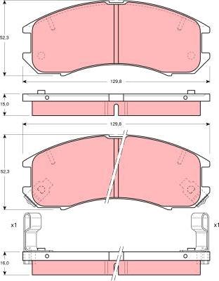 TRW GDB981 - Гальмівні колодки, дискові гальма autozip.com.ua