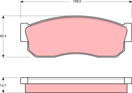 TRW GDB988 - Гальмівні колодки, дискові гальма autozip.com.ua