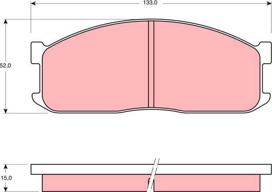 TRW GDB983AT - Гальмівні колодки, дискові гальма autozip.com.ua