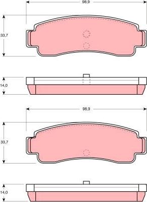 TRW GDB982 - Гальмівні колодки, дискові гальма autozip.com.ua