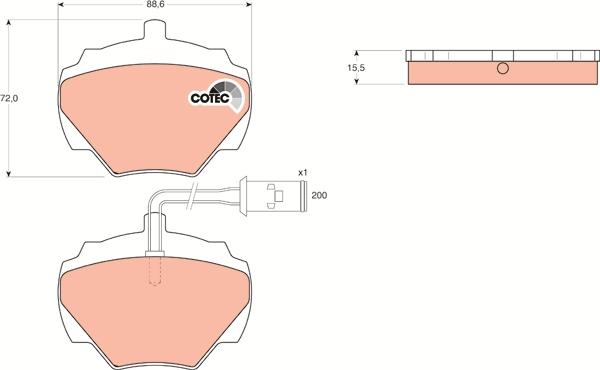 TRW GDB976 - Гальмівні колодки, дискові гальма autozip.com.ua