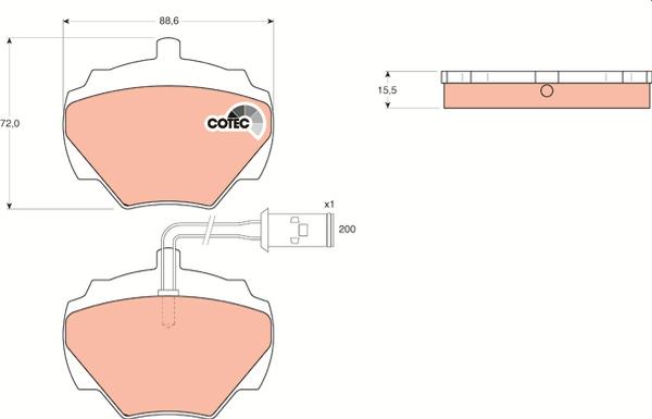 TRW GDB976 - Гальмівні колодки, дискові гальма autozip.com.ua